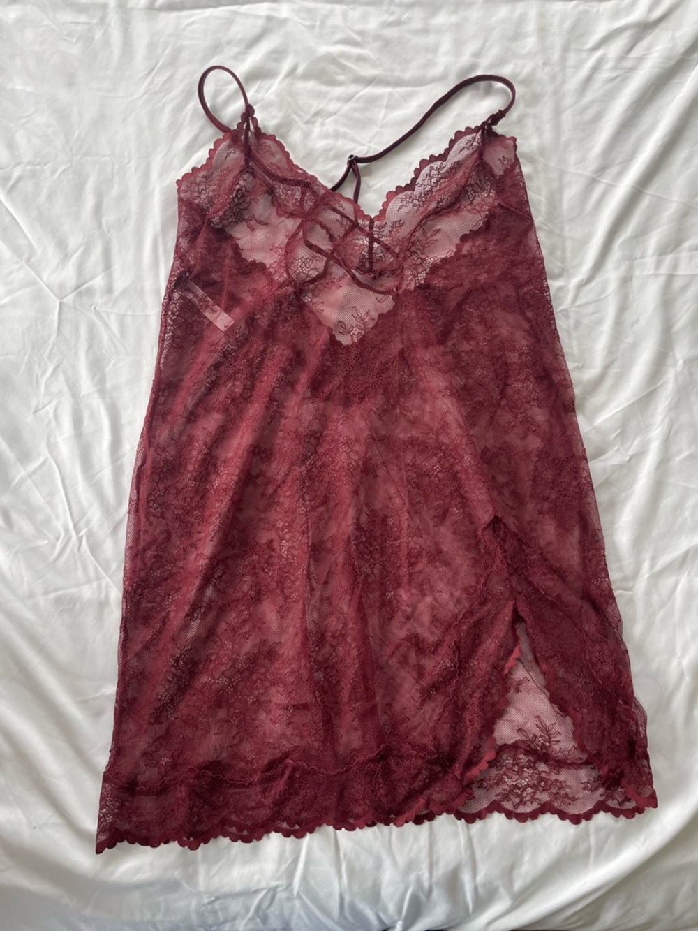 Auden Lace Slip Chemise in Deep Wine NWOT